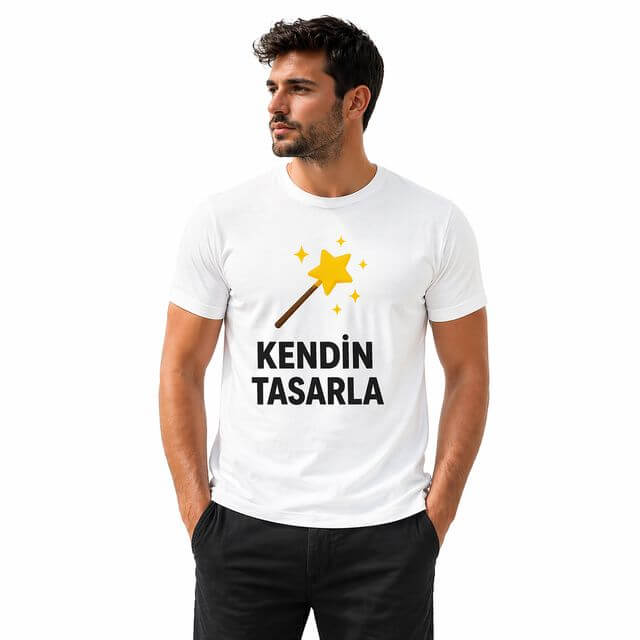 Erkek Tişört Tasarla kişiye özel baskılı tişört