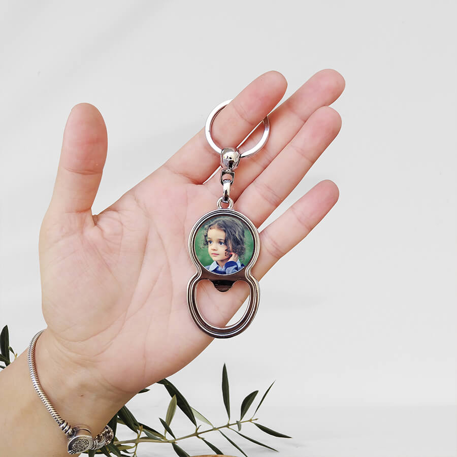 kişiye özel fotoğraflı anahtarlık ve açacak modeli