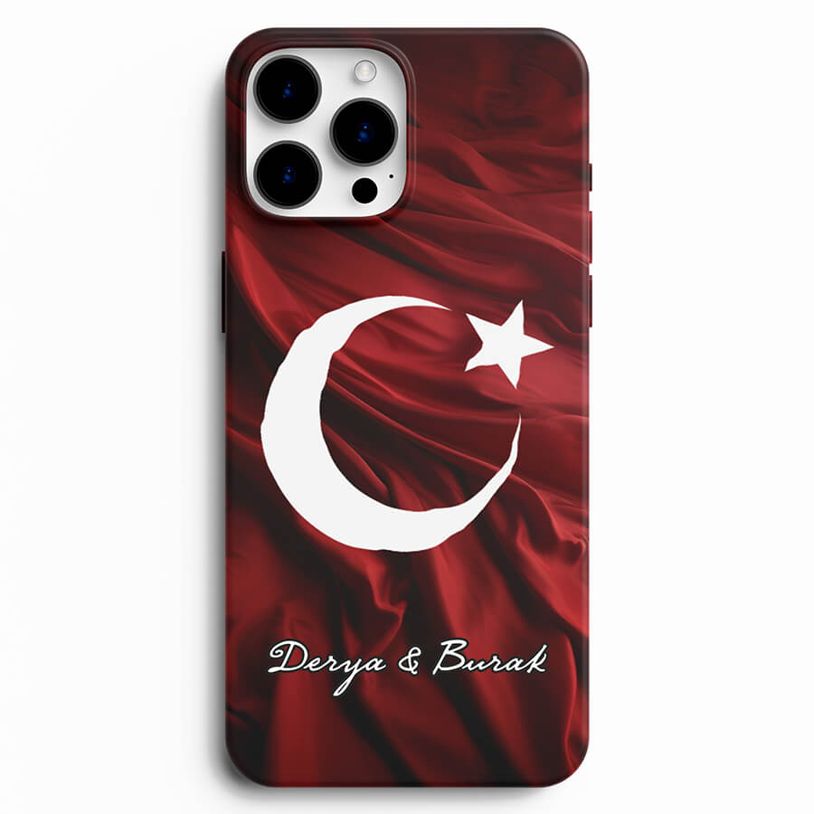 İsme Özel Bayrak Baskılı Silikon Telefon Kapağı