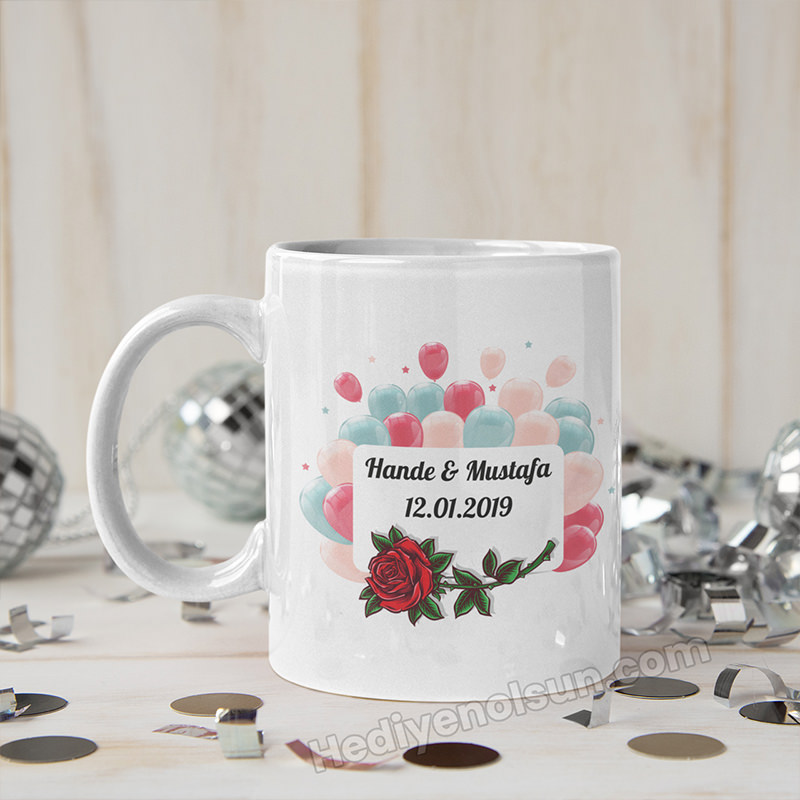 kişiye özel romantik kupa bardak tasarımı