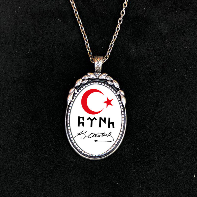 atatürk imzalı özel tasarım kolye