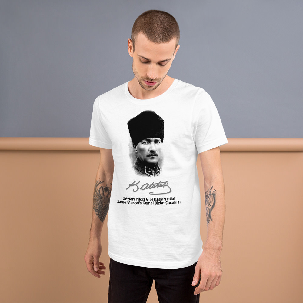 Atatürk Resim Baskılı Tişört – Unisex Özel Tasarım - Görsel 2