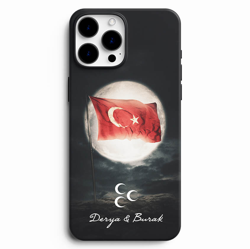 İsme Özel Bayrak Ve Üç Hilal Telefon Kabı
