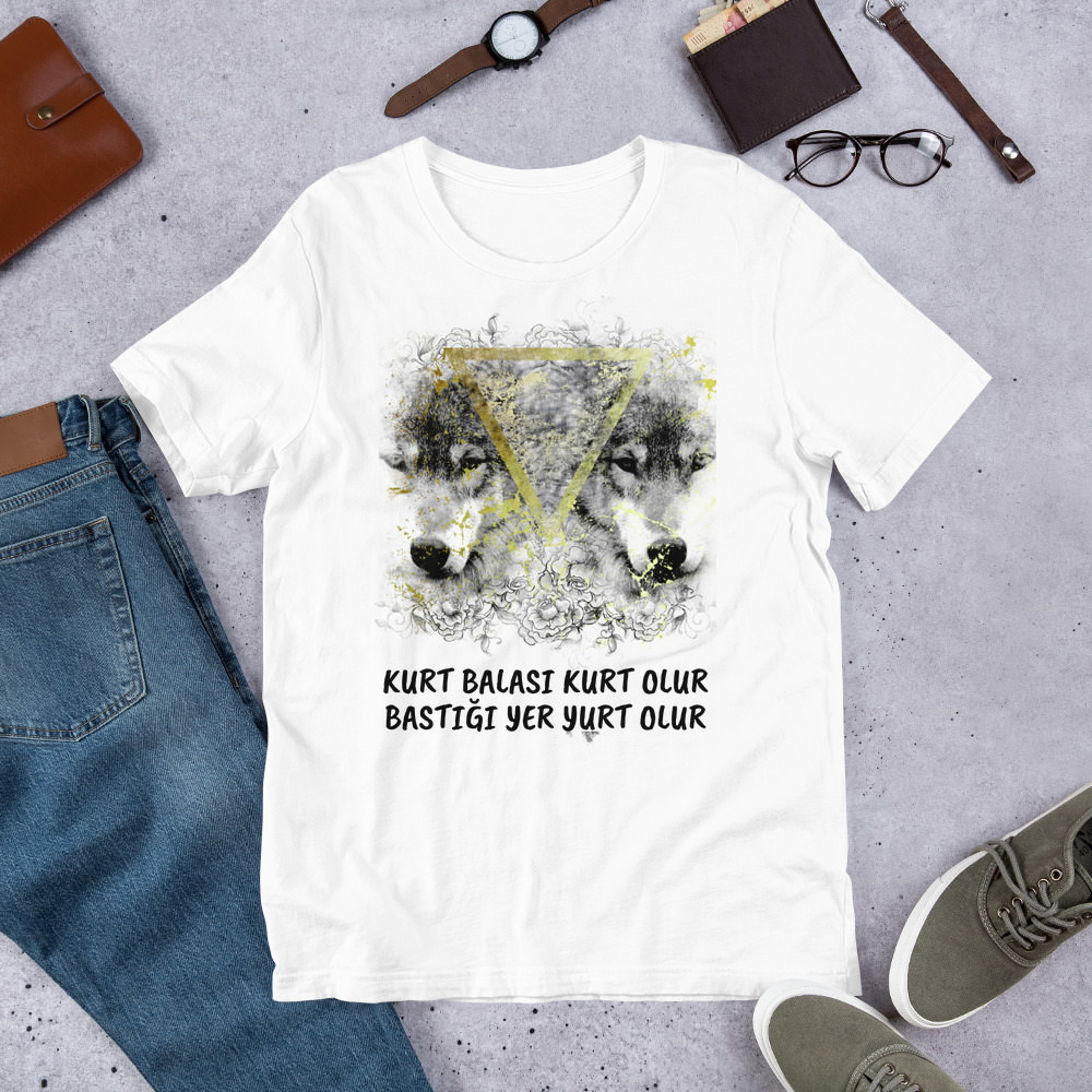 Kurt Balası Kurt Olur Resimli Tişört – Özel Tasarım - Görsel 3