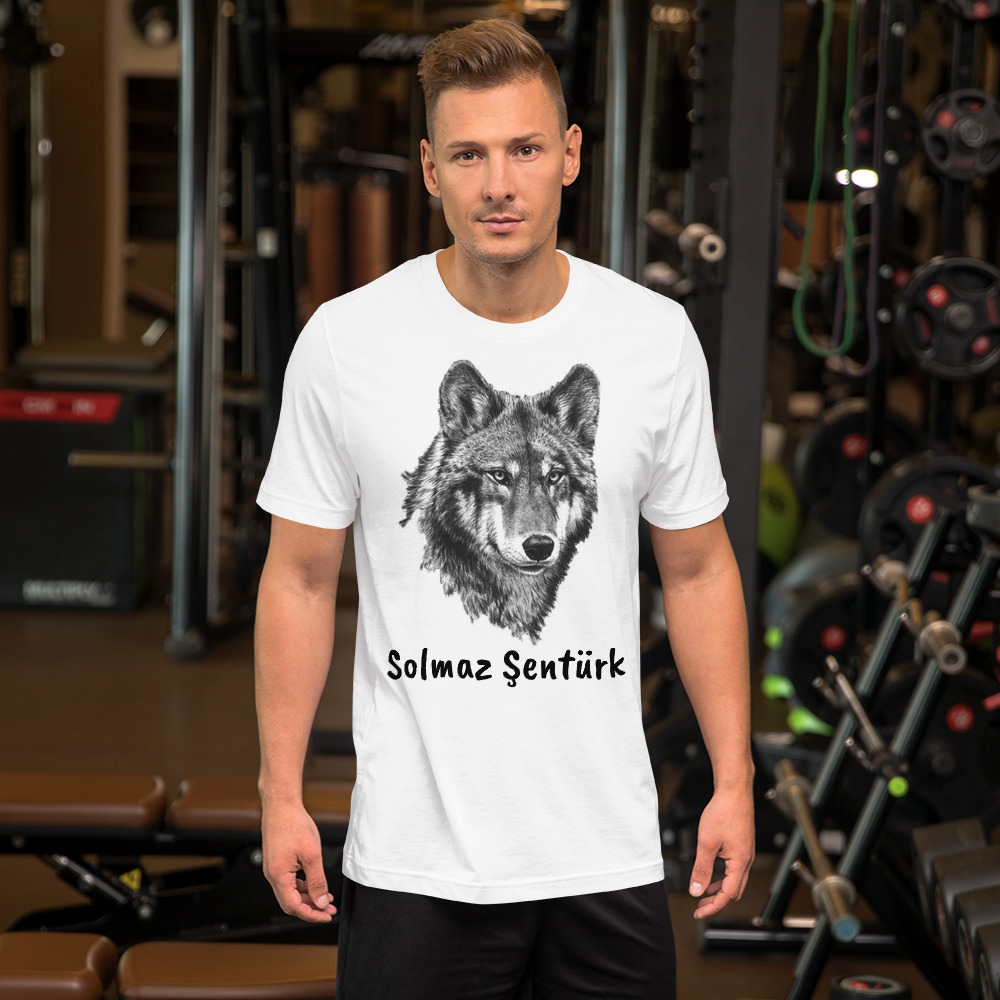 Kurt Resimli İsim Baskılı Tasarım Tişört – Kişiye Özel Unisex Stil - Görsel 2