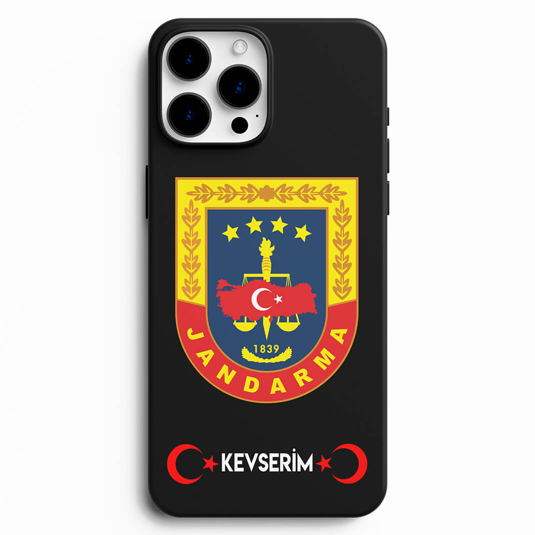 Jandarma Logosu Kişiye Özel Telefon Kılıfı