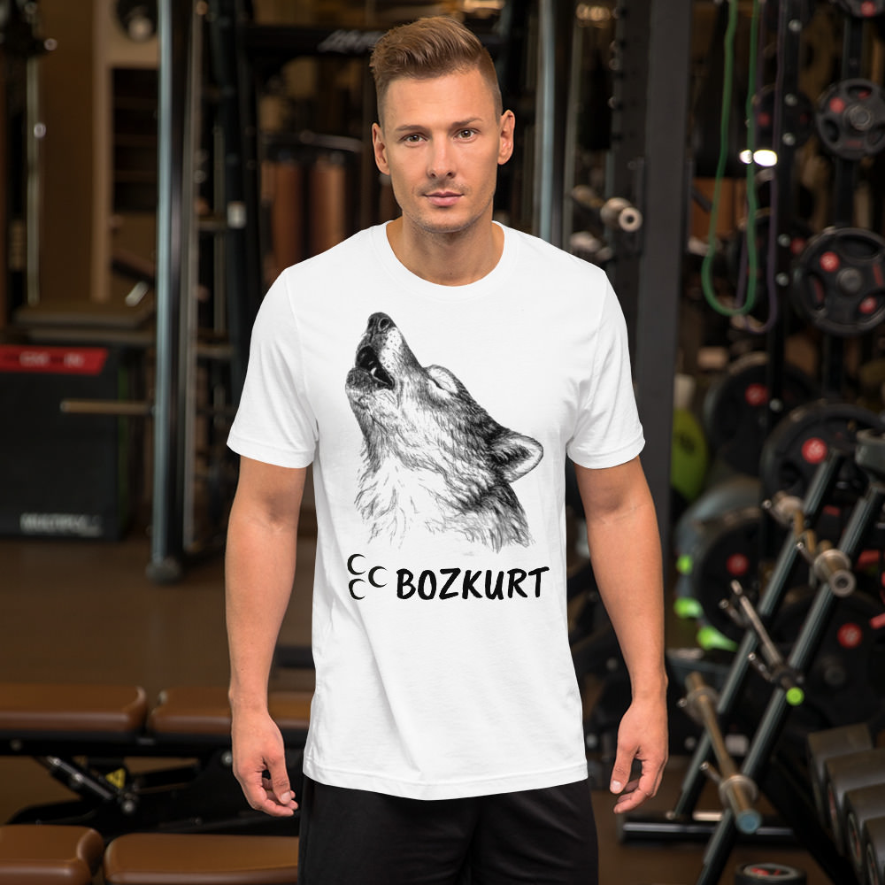 Üç Hilal ve Bozkurt Resimli Tişört – Unisex Özel Tasarım - Görsel 2