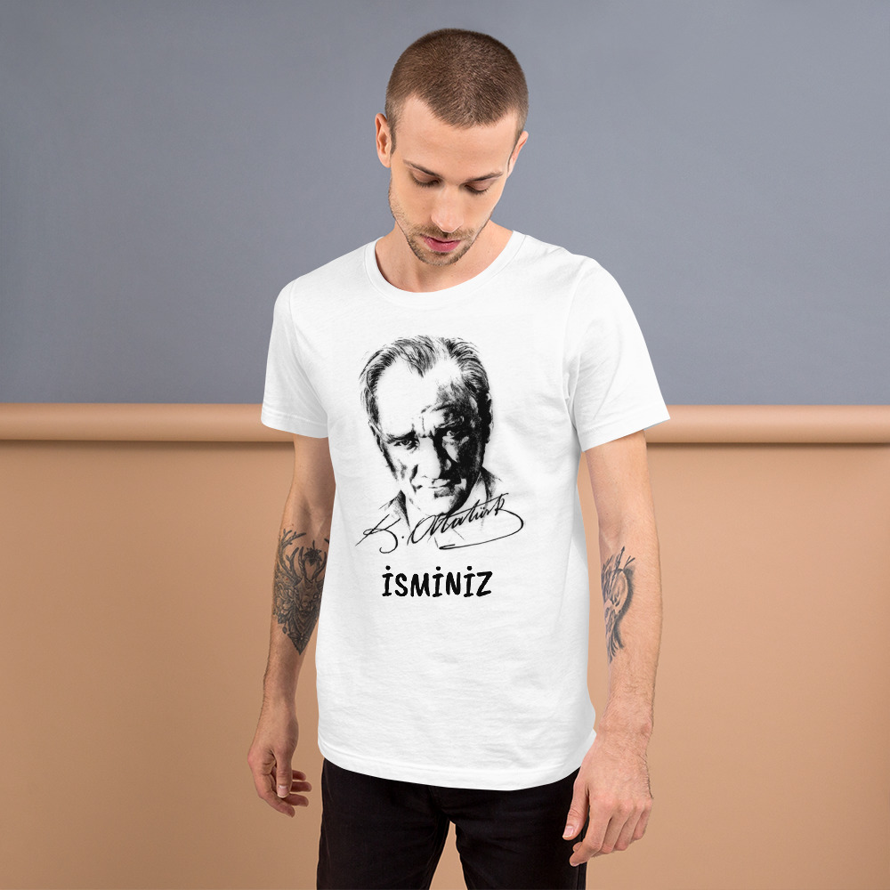 İsme Özel Kemal Atatürk Tişört Baskı – Kişiye Özel Unisex Tasarım - Görsel 2