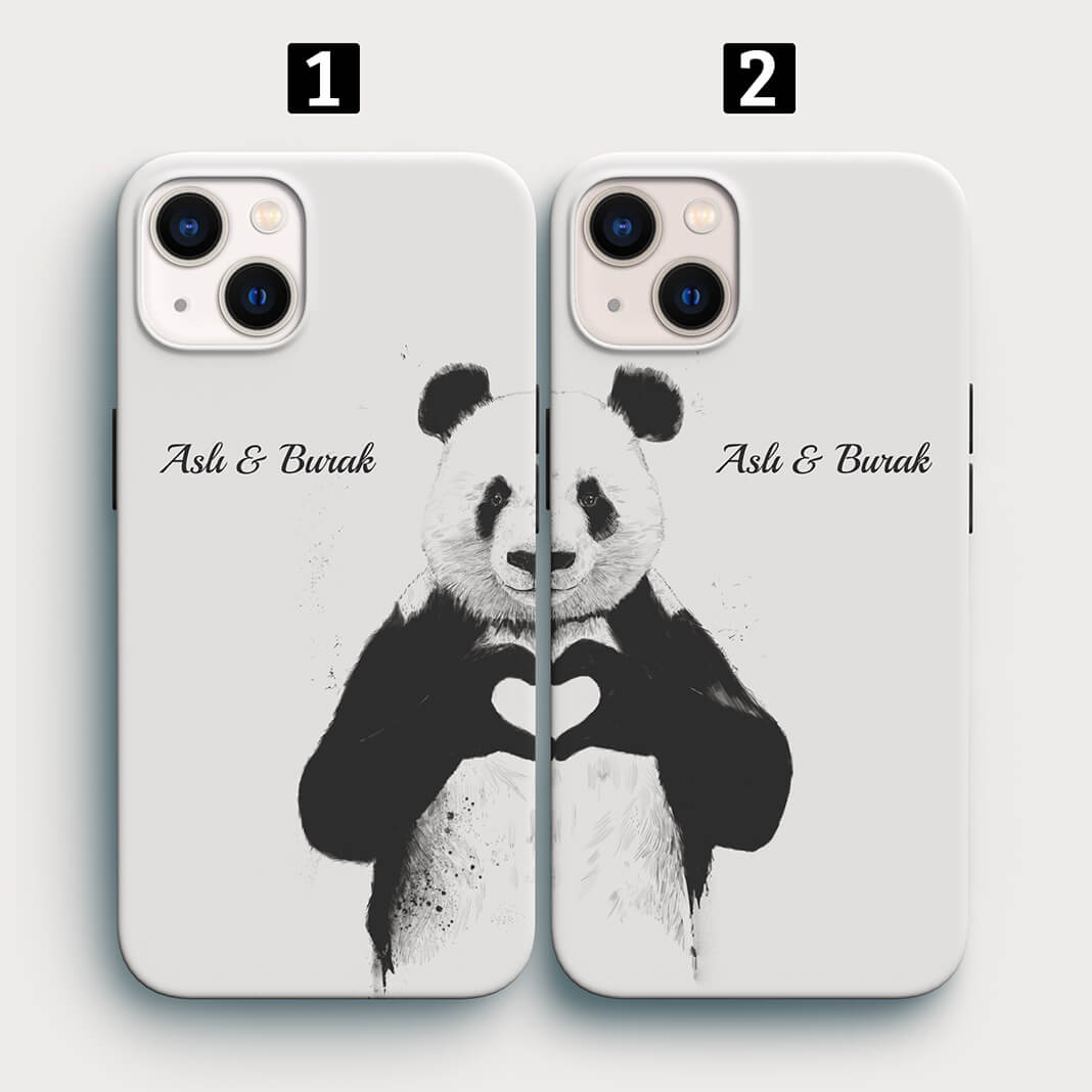 Çiftlere Özel Panda Tasarımlı İkili Cep Telefonu Kılıfı