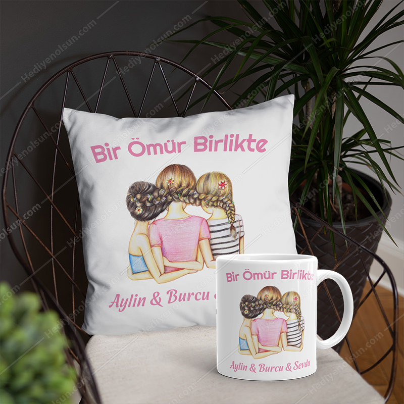 Arkadaşa Özel Kupa Ve Yastık
