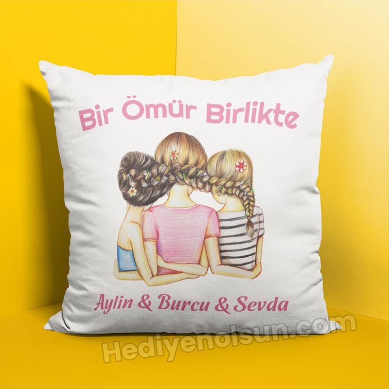 Arkadaşa Özel İsimli Yastık