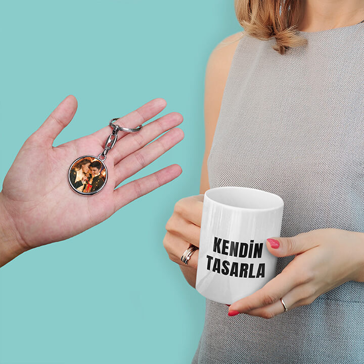 Kadına Özel Hediye Kupa Ve Anahtarlık