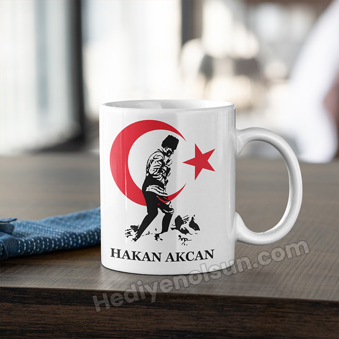 Atatürk Baskılı Ay Yıldız Bardak