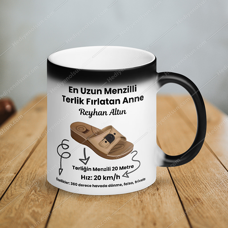 Terlik Tasarımlı Sihirli Kupa Bardak