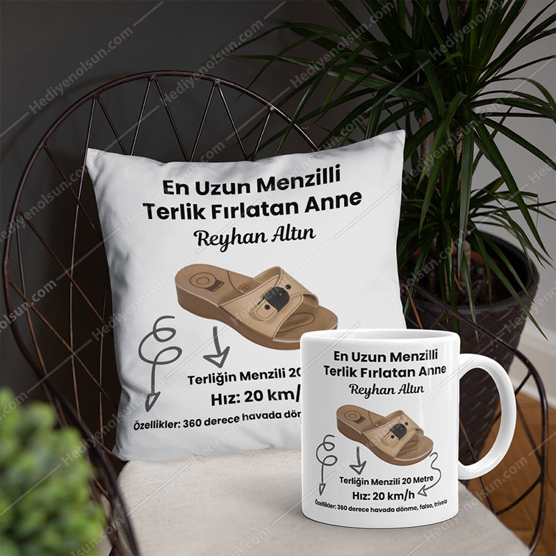 Anneye Hediye Yastık Ve Kupa Seti