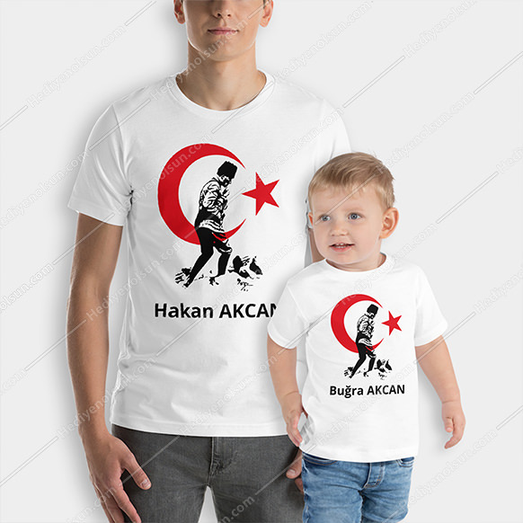 Atatürk Baskılı Baba Oğul Tişört