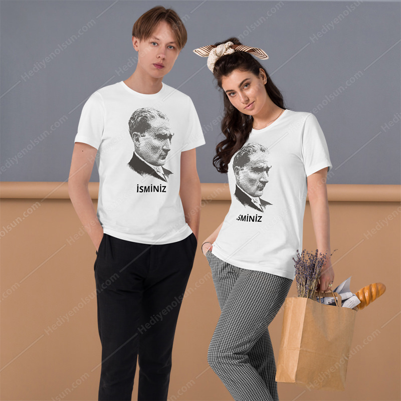Kara Kalem Atatürk Tişört - Görsel 3