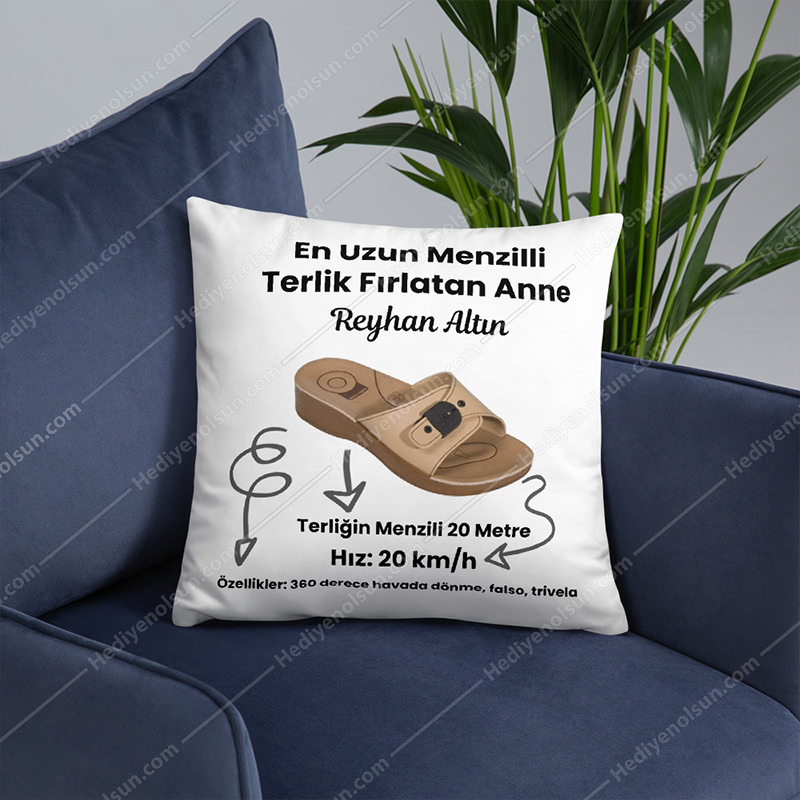 Terlik Tasarımlı Anneye Hediye Yastık