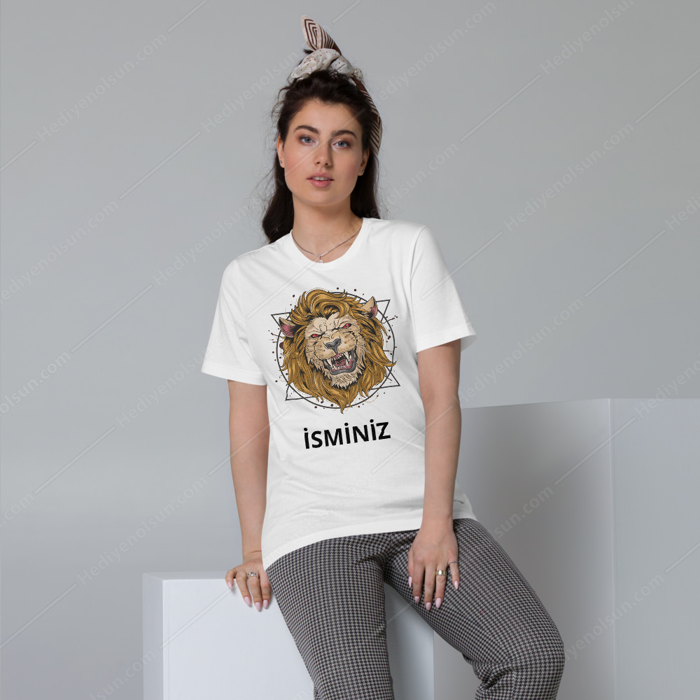 Aslan Tasarımlı Tişört Baskı