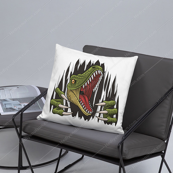 Dinozor Fotoğraf Yastık Baskı