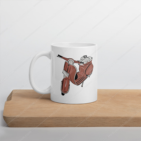 Scooter Tasarım Kupa Bardak - Görsel 2