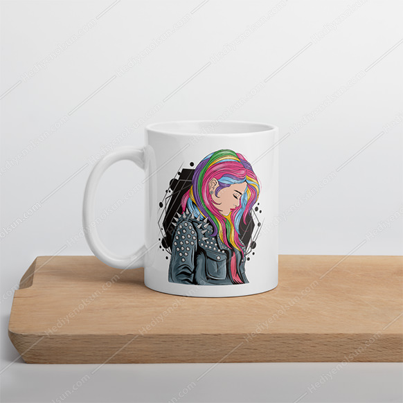 Unicorn Girl Kupa Bardak Baskı - Görsel 2