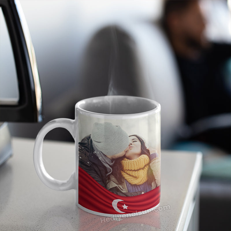 Bayraklı Ve Resimli Kupa Bardak