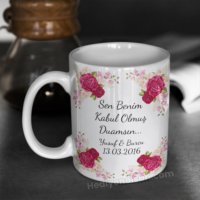 Sen Benim Kabul Olmuş Duamsın Kupa Bardak - Görsel 2