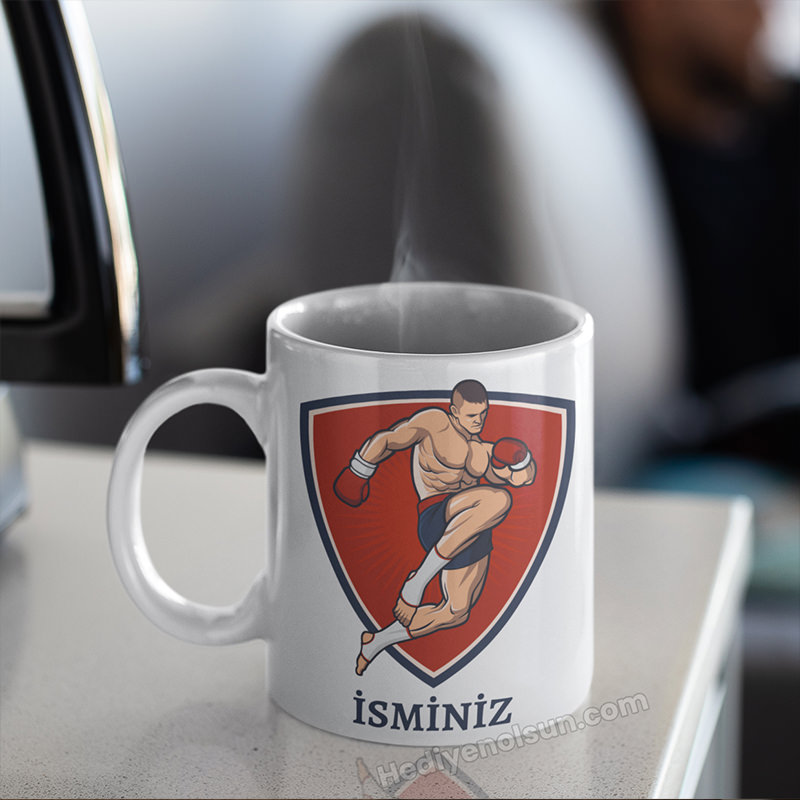 Sporcu tasarımlı kişiye özel kahve kupası