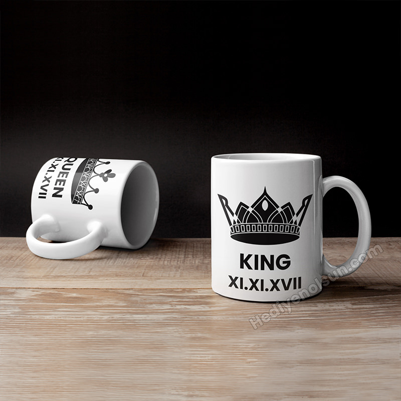 King Queen İkili Kupa Bardak