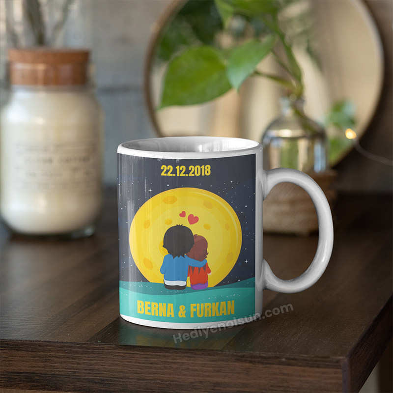 Sevgili Vektör Kupa Bardak
