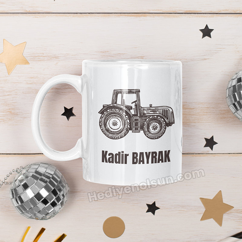 Traktör Resimli Kupa Bardak