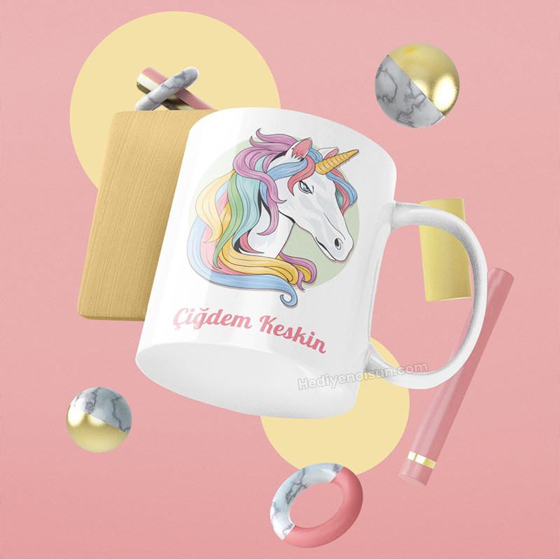 Unicorn Baskılı Kupa Bardak