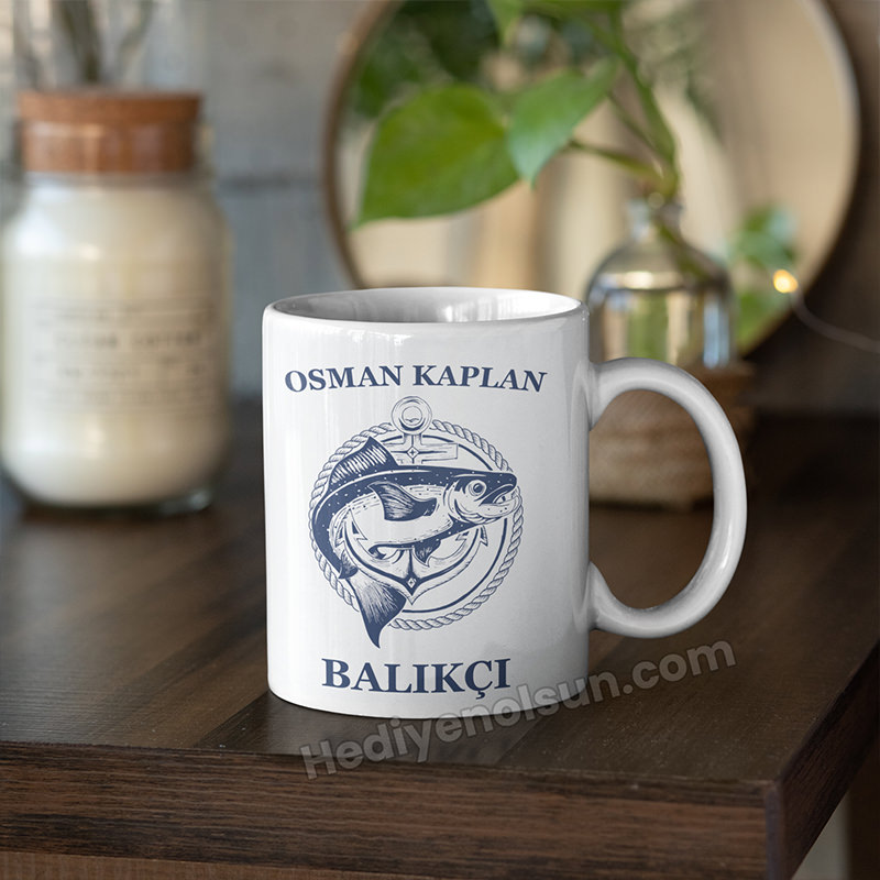 Balıkçı Tasarımlı Kupa Bardak