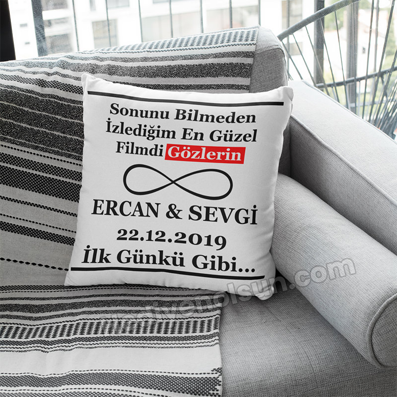 Çiftlere Özel Yazılı Yastık