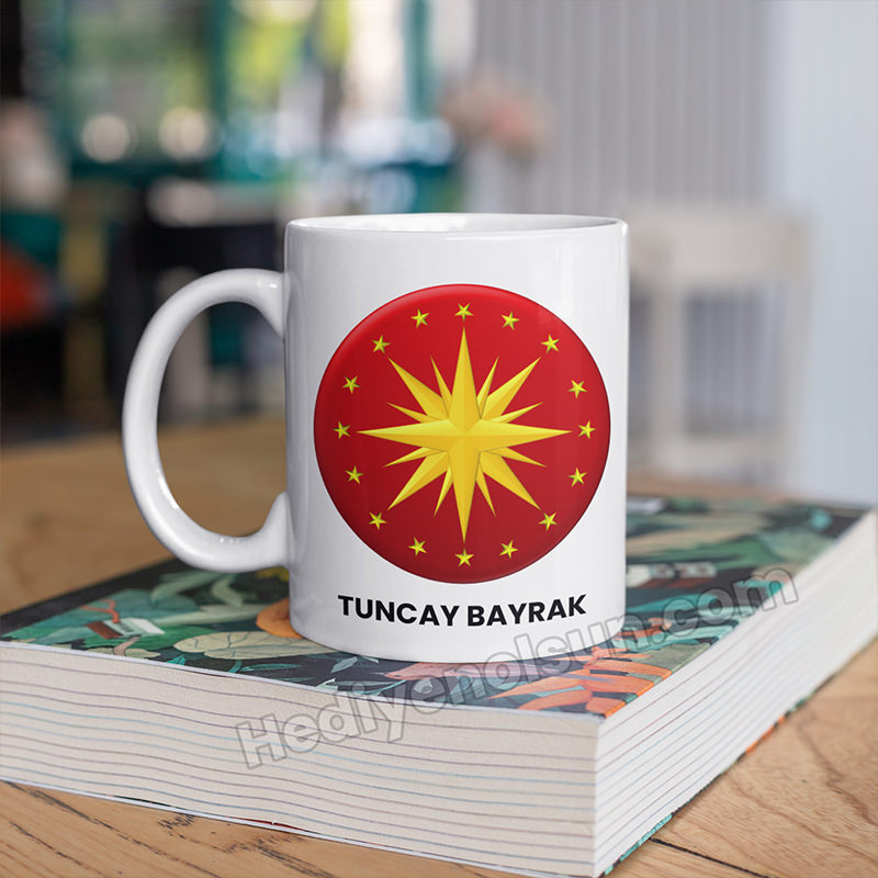 İsme özel Cumhurbaşkanı forslu kupa bardak