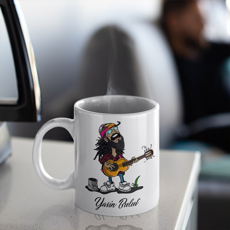 Gitariste Hediye Kupa Bardak