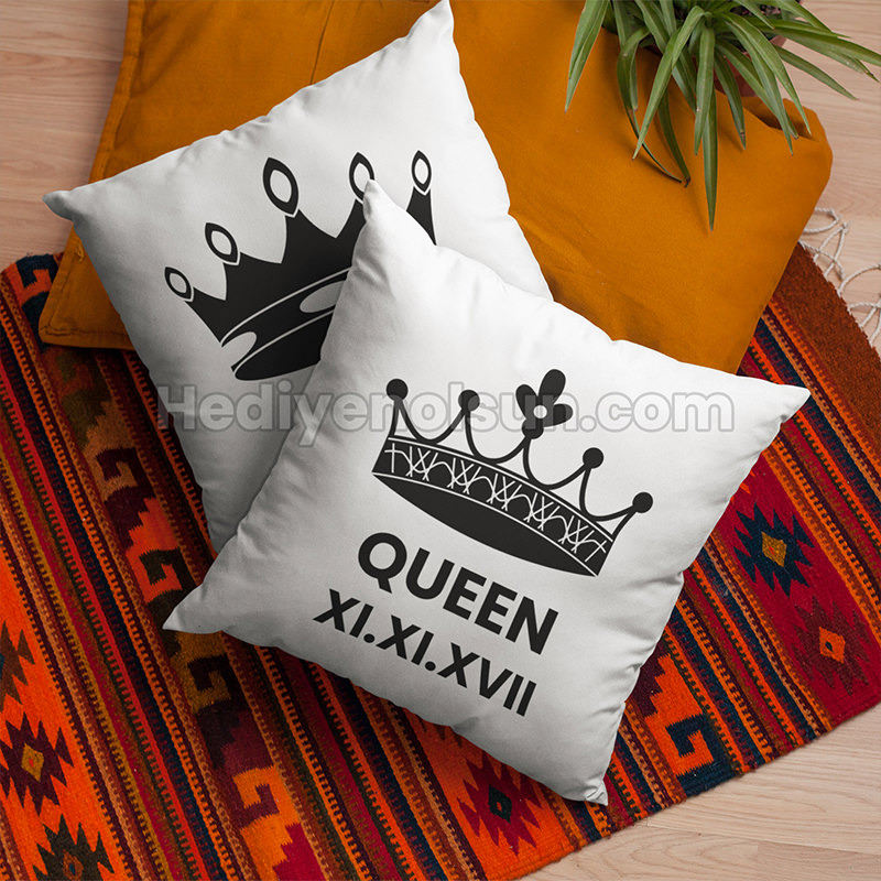 King Queen ikili Yastık