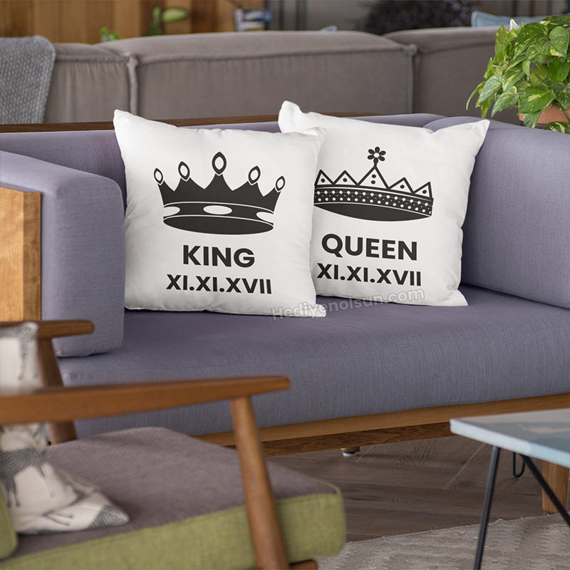 King Queen İkili Yastık
