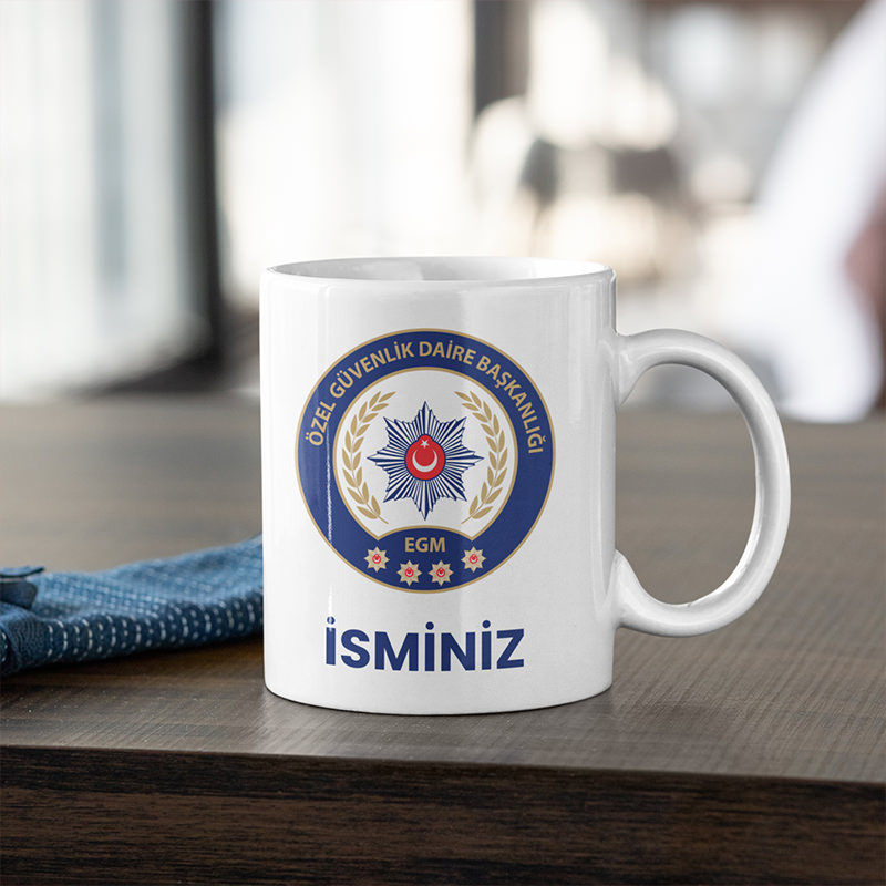 Özel Güvenlik Logosu Kupa Bardak - İsme Özel Baskılı Kupa - Görsel 2