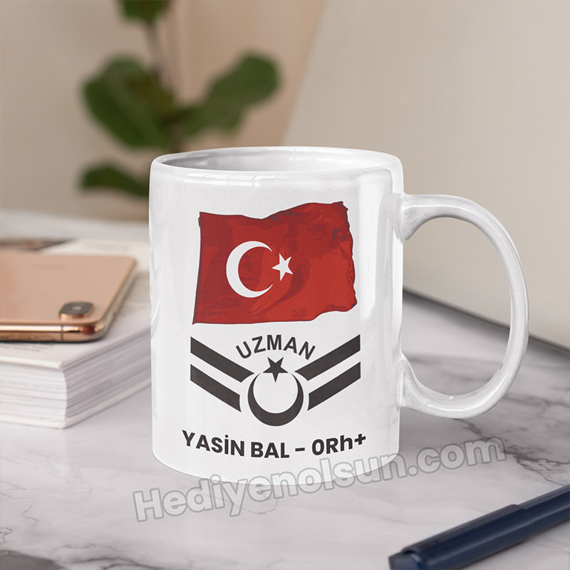 Bayraklı Uzman Çavuş Kupa Bardak