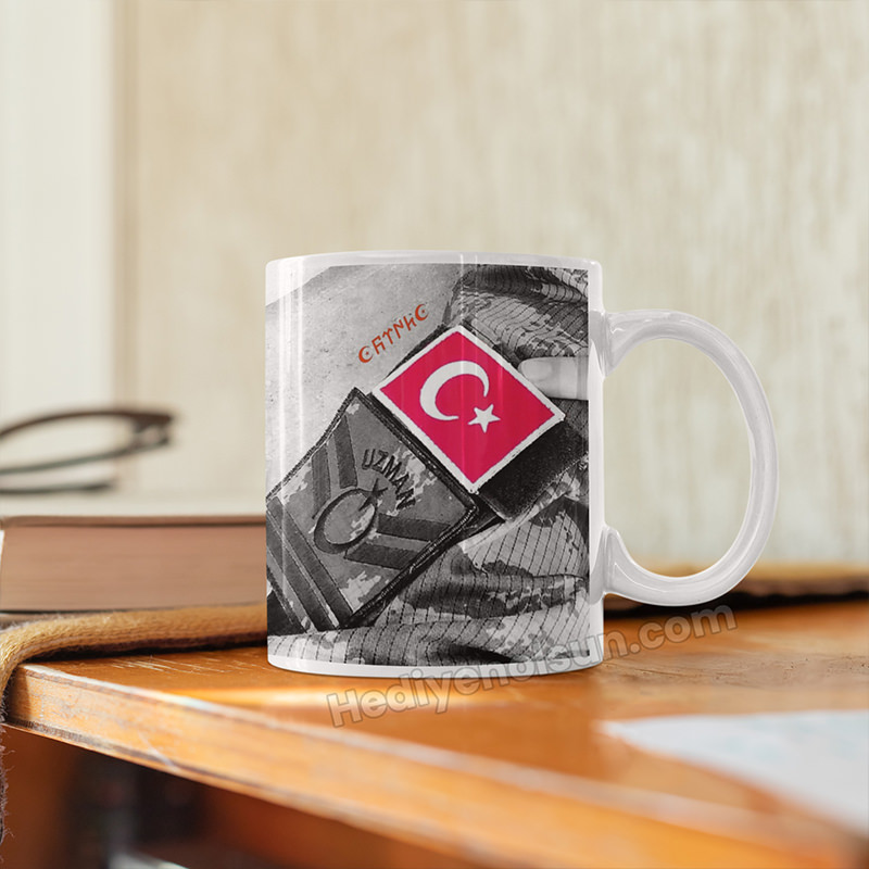 Uzman Çavuş Rütbesi Kupa Bardak