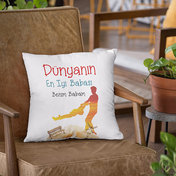 Dünya'nın En İyi Babasına Hediye Yastık