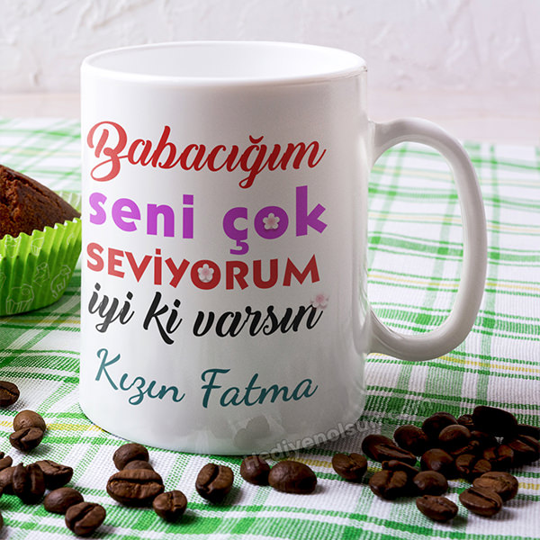 Babaya Özel Seni Seviyorum Kupa