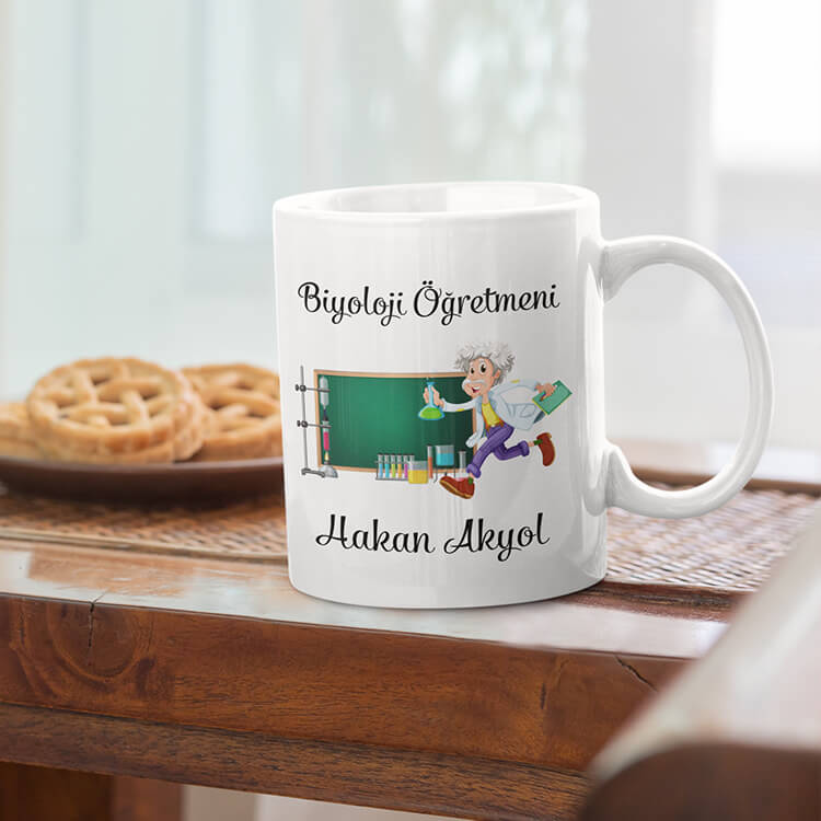 Biyoloji Öğretmeni Tasarımlı Hediye Bardak
