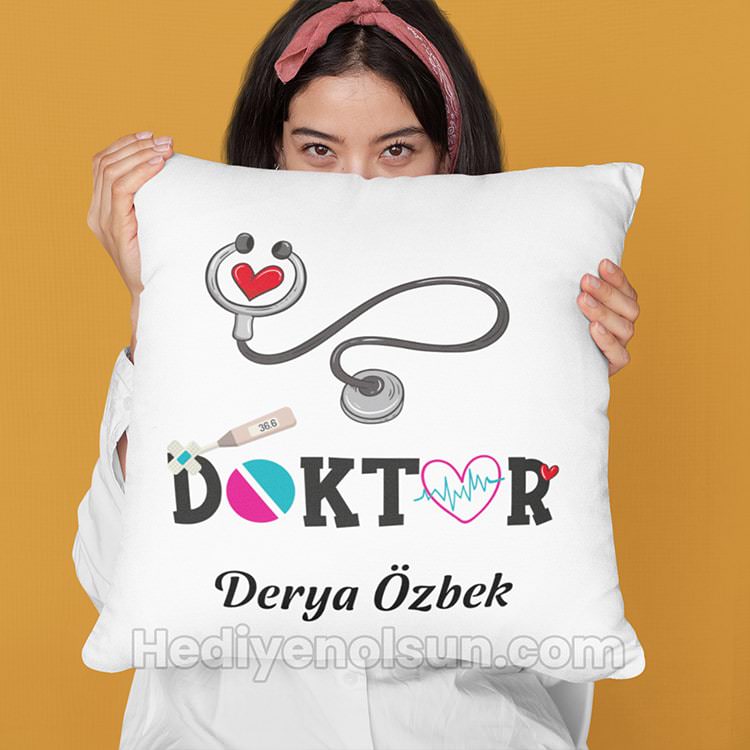 Doktorlara Özel Hediye İsimli Yastık