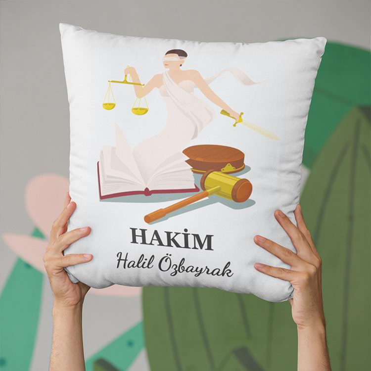 Hâkimlere Hediye İsme Özel Yastık