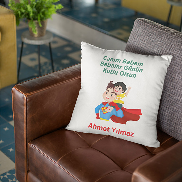 Süper Babam Hediye Yastık