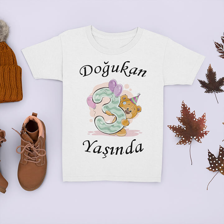Çocuklara Özel Yaş Günü Tişört Baskıları - Görsel 3