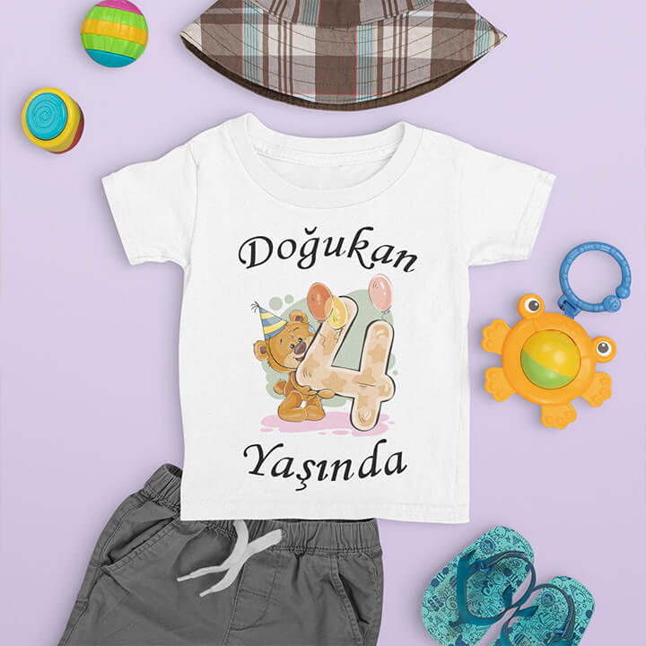 Çocuklara Özel Yaş Günü Tişört Baskıları - Görsel 4